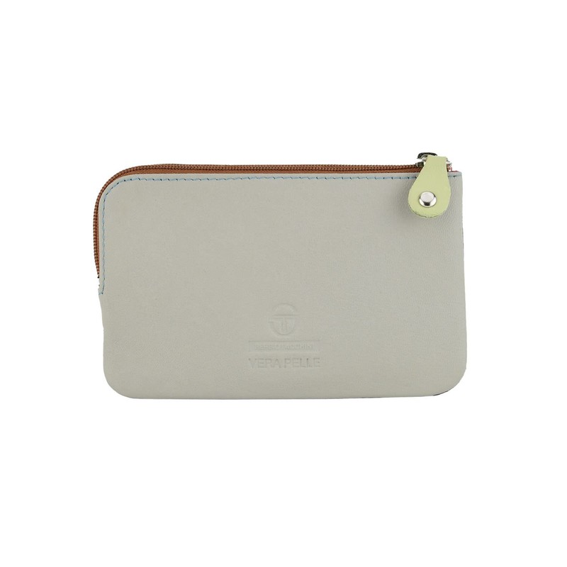 Sergio Tacchini Key Case Key Bag Genuine Leather with Zip,