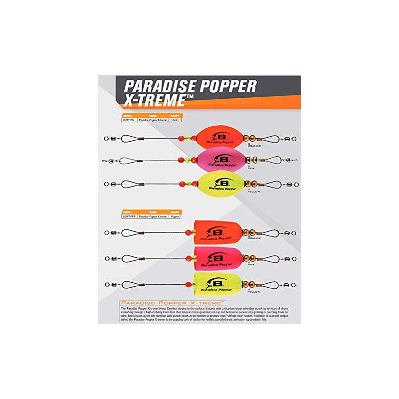Bomber Salt Water Paradise Popper Xtreme Jigs, Oval Orange