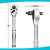DURATECH 3-IN-1 Ratchet Handle, 1/4 ", 3/8 ", 1/2" Drive