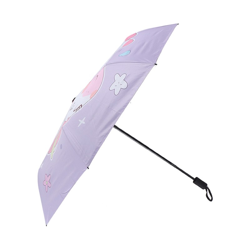 Children Umbrella 3 Fold Reflective Edge Cartoon Portable Kids Sun