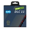 KMC Bicycle Chain, DLC11 Waxed Black/Red, 1/2 Inch x 11/128