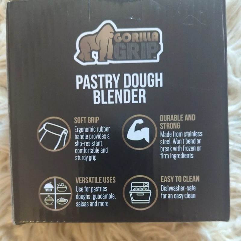 Gorilla Grip Pastry Dough Blender and Butter Cutter Thick Sharp