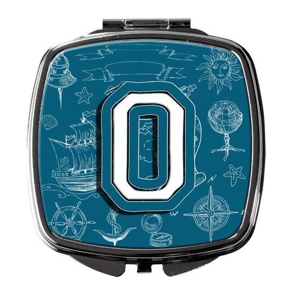 Caroline's Treasures CJ2014-OSCM Letter O Sea Doodles Initial Alphabet Compact