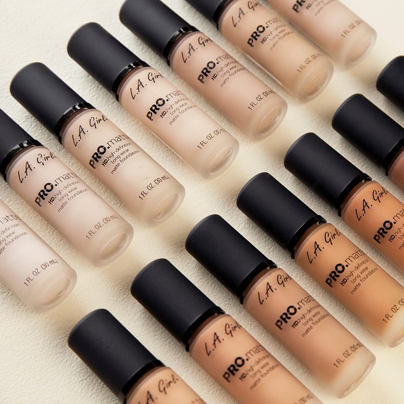 L.A. Girl Cosmetics LA PRO.mattte HD.highdefinition long wear matte foundation,