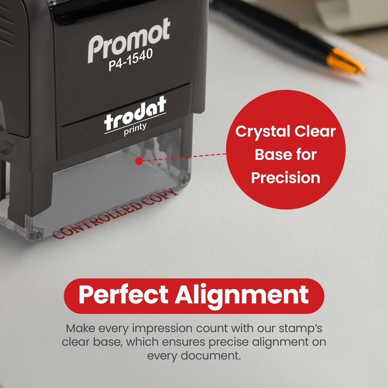 Promot Controlled Copy - Self Inking Rubber Stamp - Ink