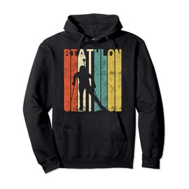 Vintage Biathlon Retro Biathlete Gift Pullover Hoodie