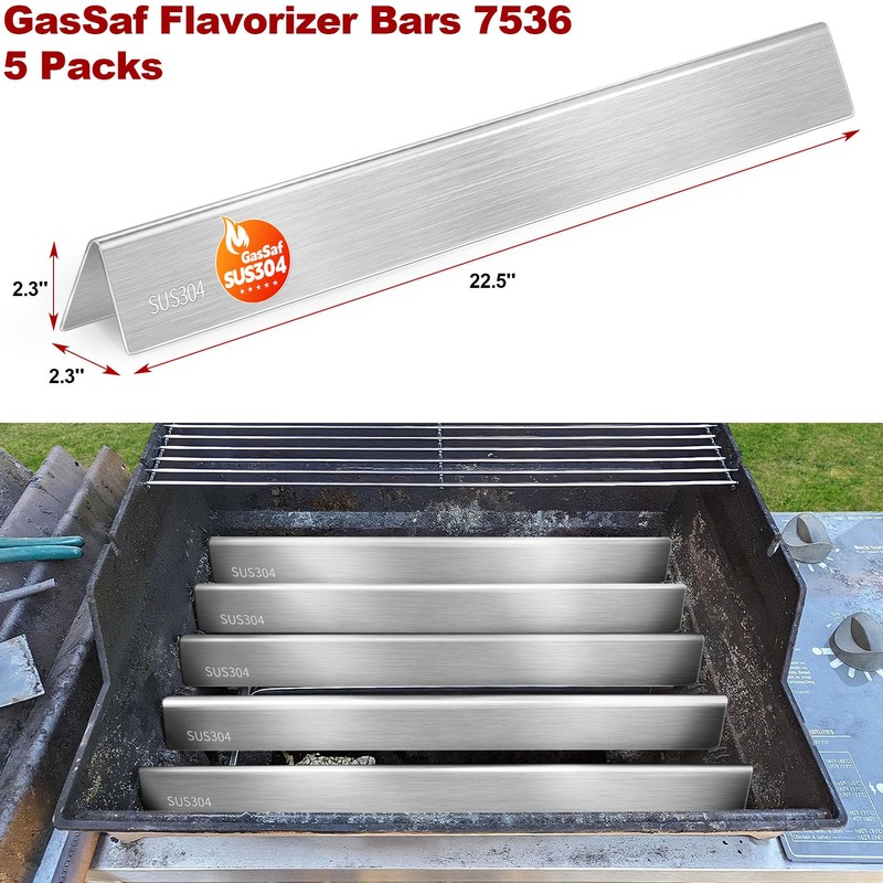 GasSaf 22.5 Flavorizer Bars for Weber Spirit 300 310 320