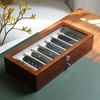 Bonaking Knife Display Case Two-Tier Pocket Knife Case Box Storage