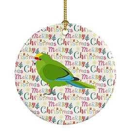 Caroline's Treasures WDK2907CO1 New Zealand Parakeet Christmas Ceramic Ornament, 3 in, Multicolor