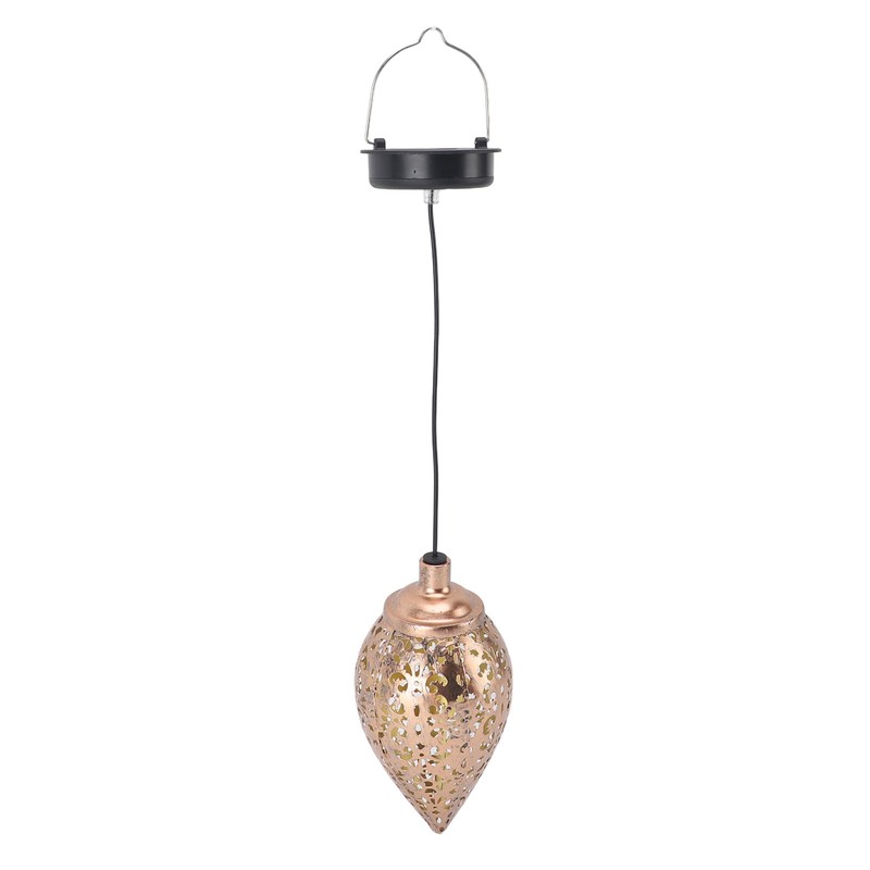 Solar Powered Patio Lamp LED Hanging Light Retro Decorative Lantern