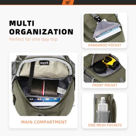 SKYSPER Sling Bag RFID Crossbody Sling Backpack Cross Body Shoulder Bag Travel Hiking Daypack for Women Men(Light Taupe)