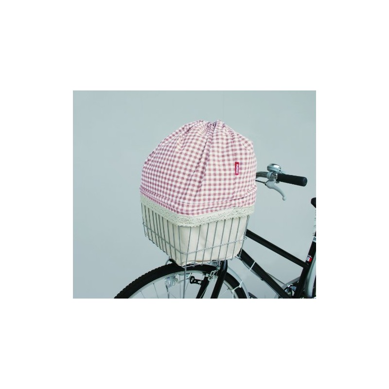 MARUTO (マルト) Inner Type Front Basket Cover Check Pink D-7F