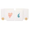 Papyrus Blank Cards with Envelopes, Heart and Peacock (2-Count)