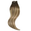 Ugeat Balayage Clip in Hair Extensions Human Hair Dark Brown