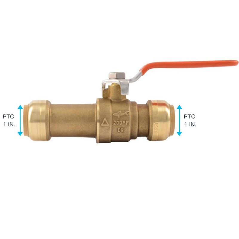SharkBite 24737LFA 24737LF Slip Ball, Water Valve Shut Off, Push-to-Connect,