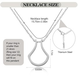 Ring Holder Necklace Ring Keeper Necklaces Wedding Ring Holder Necklace Cute Necklace Jewelry for Doctors Surgeons and Nurses (silver)