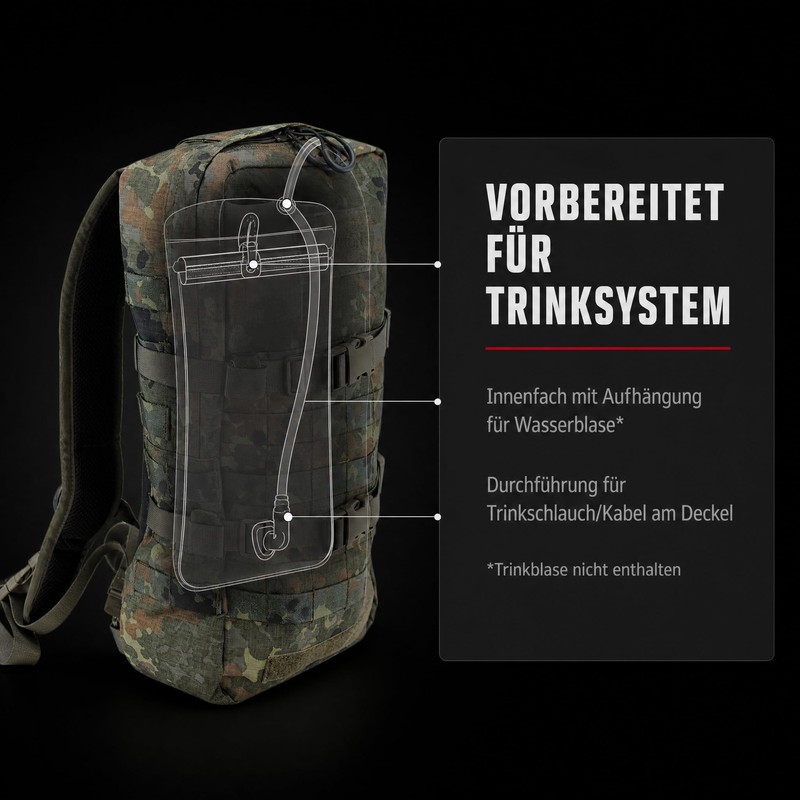 Zentauron Sprinter Pack Robust Daypack Made of Cordura, 13L Volume,