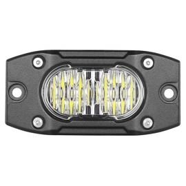 JIEPENG Flush Mount LED Pods 2PCS 4 Inch 40W Flood Beam Offroad Driving Lights with Wiring Harness Reverse Backup Flush Light Bar Off Road Lights for Truck Pickup UTV ATV SUV Boat