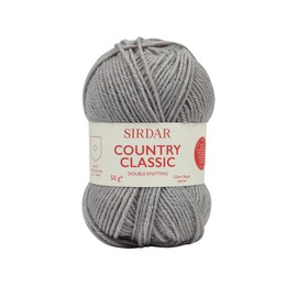 Sirdar Country Classic DK Double Knitting, Silver Grey (872), 50g