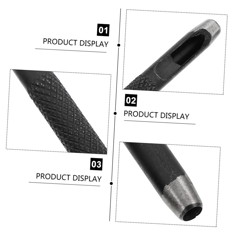 WOONEKY 6pcs Leather Belt Hole Puncher Heat Treated Punch Tool