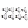 50PCS PT1/4 Hose Connectors PU Nylon Tubing T Shaped Tee