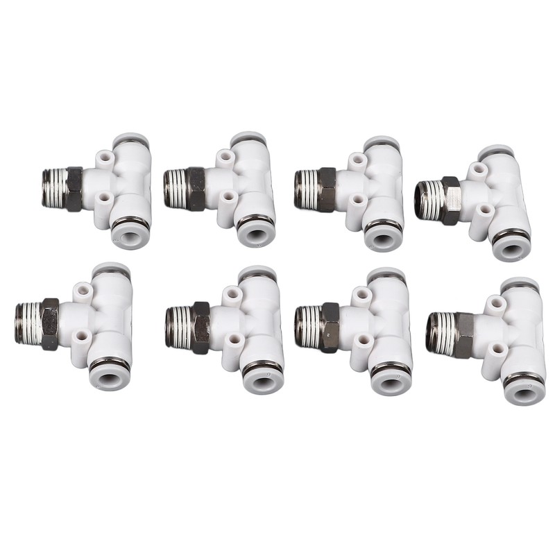 50PCS PT1/4 Hose Connectors PU Nylon Tubing T Shaped Tee