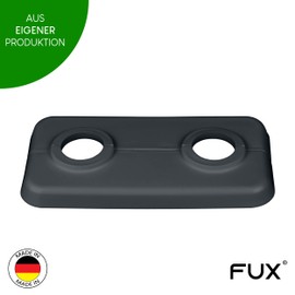 1 Piece Double Heating Pipe Rosette, Colours and Sizes, 2 Pieces, Heating, Pipe Cover, Cover Rosettes, Trim, Radiator Rosettes, Polypropylene in Special Colours (15 mm, RAL 7016)