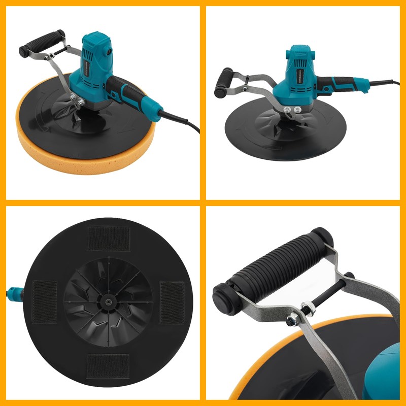 Electric Cement Mortar Trowel Sander, 850W Concrete Wall Grinder Polisher,