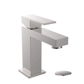 Modern UPC Brass Brushed Nickel Single Hole Bathroom Basin Faucet Ceramic Valve Core US Warehouse Mixers TapsSurface Finishing: Nickle, Color: Chrome
