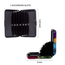 Kaabao Credit Card Holder, Metal Card Wallet RFID Blocking Mini Slim Aluminum Business Hard Card Case for Women Men (Motley Floral)