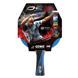 GEWO PS Blast Carbon Pro Table Tennis Bat - ITTF Approved Professional Table Tennis Bat, Carbon Bat with Fast Surface GEWO Return Pro and High Rotation Properties, Concave, 2.0 mm Sponge