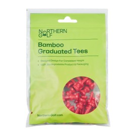 Northern Golf Graduated Bamboo Golf Tees (Red 1 1/4" 40 Tees)