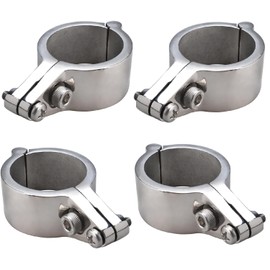 NovelBee 4pcs Boat Bimini Top Hinge Jaw Slide Rail Mount with Locking Screw,Bimini Locking Hinged Jaw Slide,316 Stainless Steel Bimini Top Clamps for 7/8" Pole or Tube