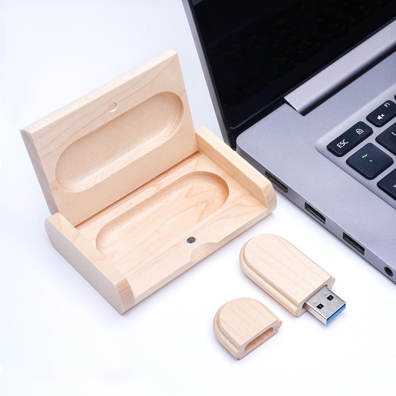 Yaxiny 64GB 3.0 Maple Wood USB Flash Drive with Wooden