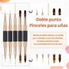 Set de 5 Pinceles de Uñas VABESSA para Acrílico, Doble