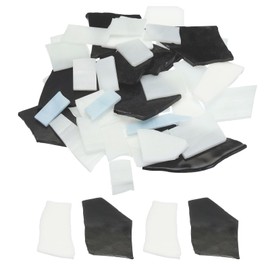 sourcing map 400g Mosaic Tiles Irregular Glass Mosaic Tiles Stained Mosaic Glass Pieces for Home Decoration Art Crafts DIY Projects Black,White and Gray