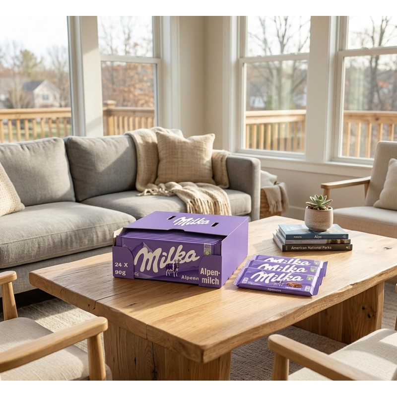 Milka Alpenmilch Chocolate Bar (Pack of 24)