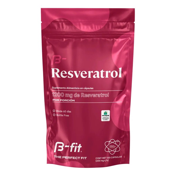 B-fit | Resveratrol | 120 Capsulas | 1200mg | 60