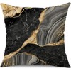BCKAKQA Decorative Throw Pillow Cases 4 Pack Black Gold Brown