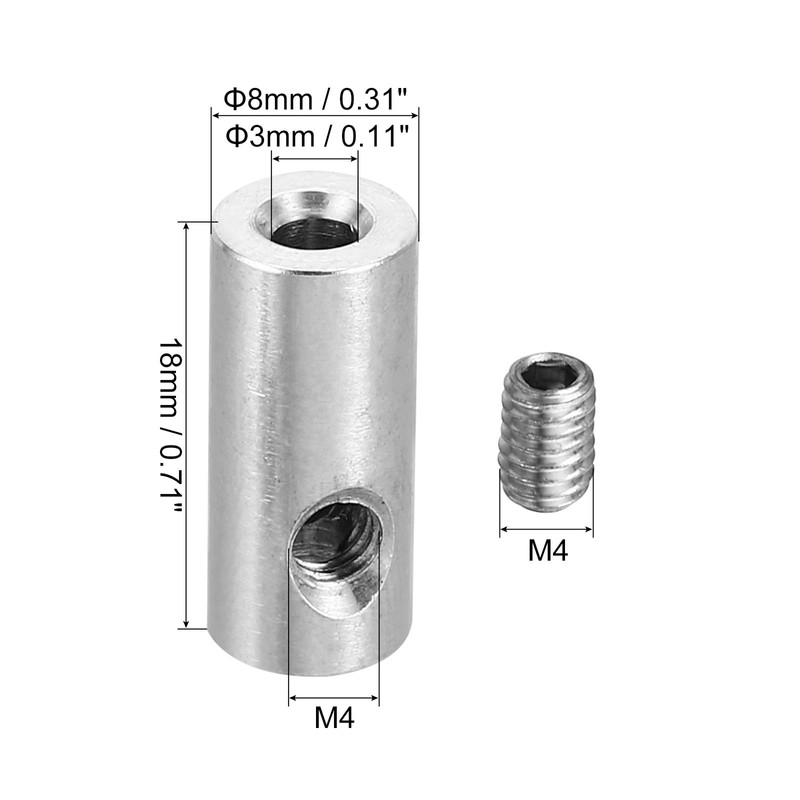 PATIKIL 2pcs 3mm Hole Wire Rope Clip Set 304 Stainless