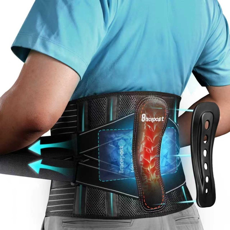 Bracepost Back Brace for Lower Back Pain,Reusable Ice Pack for