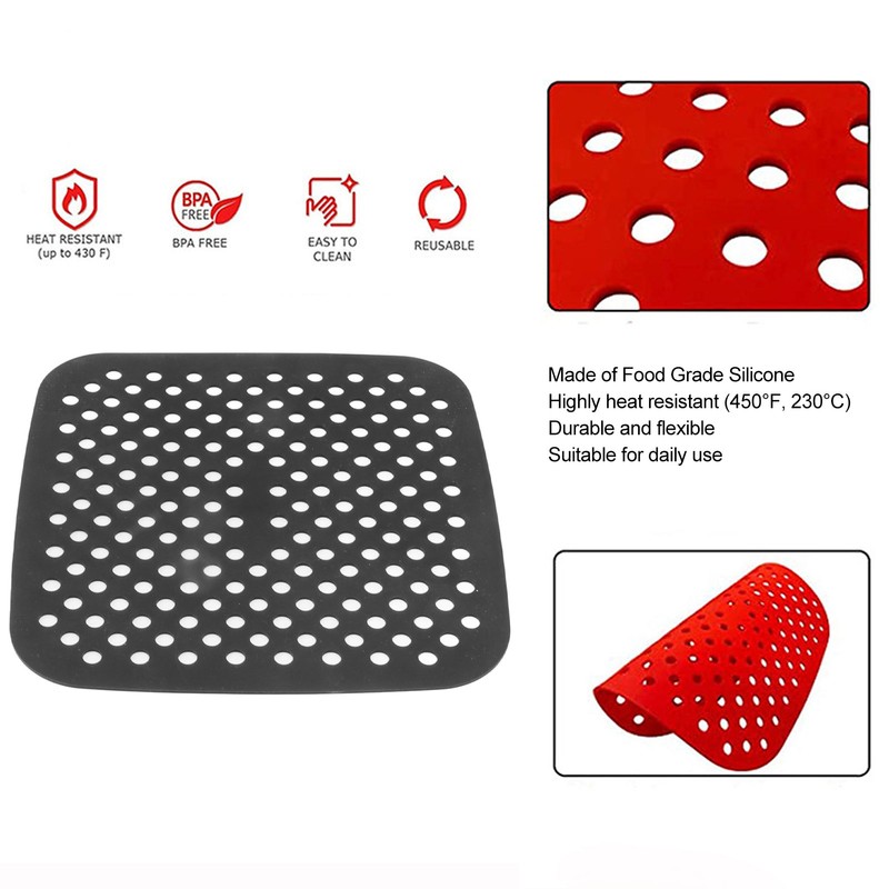 Reusable Air Fryer Mats Stick Proof Dishwasher Safe Oil Resistant