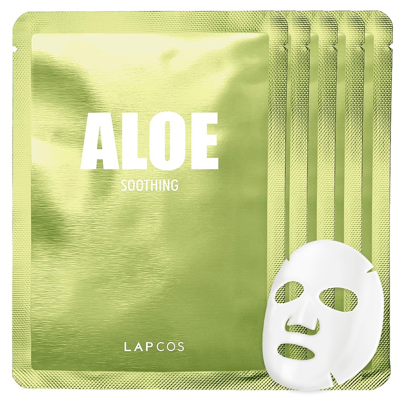 LAPCOS Set de 5 Mascarillas Faciales Aloe de . Lujoso