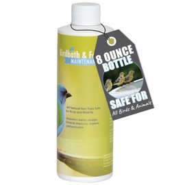 Bird Bath & Fountain Maintenance - (8 Ounces) - Fast-Acting Enzyme-Based Formula Will Extend The Life of Your Water Feature, Aid in Maintaining a Balanced Ecosystem - Safe for All Birds & Animals