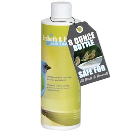 Bird Bath & Fountain Maintenance - (8 Ounces) - Fast-Acting Enzyme-Based Formula Will Extend The Life of Your Water Feature, Aid in Maintaining a Balanced Ecosystem - Safe for All Birds & Animals