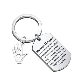 Massage Therapist Keychain Massage Therapy Gifts Therapist LMT Gift Appreciation Gifts (Mass-Therapist Keychain)