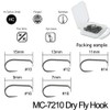 Maxcatch 100pcs Barbless Fly Fishing Hooks for Fly Tying Dry