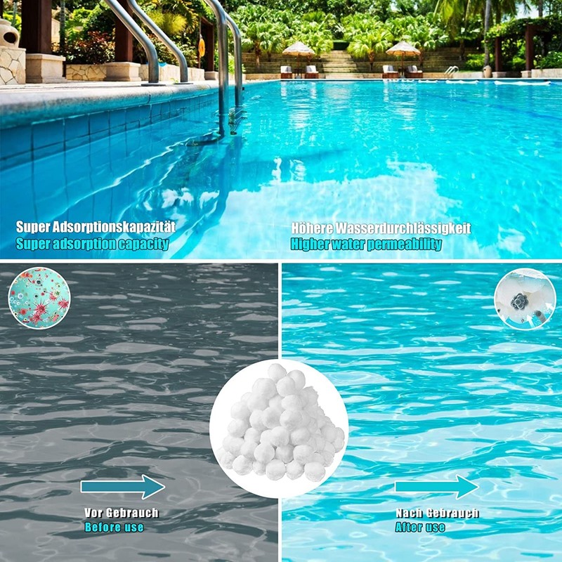 VAZILLIO Filter Balls 800 g Pool Filter Balls Replace 28.6