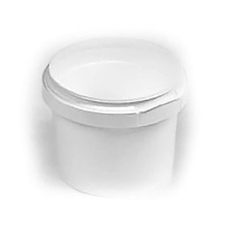 120ml White Plastic Pail Complete With White Lid (Pack of 100)
