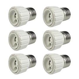 Paquete de 6 adaptadores de rosca Edison E27 E26 a casquillo de bayoneta GU10, convertidor de base de tornillo para lámpara LED o halógena. (6 piezas)